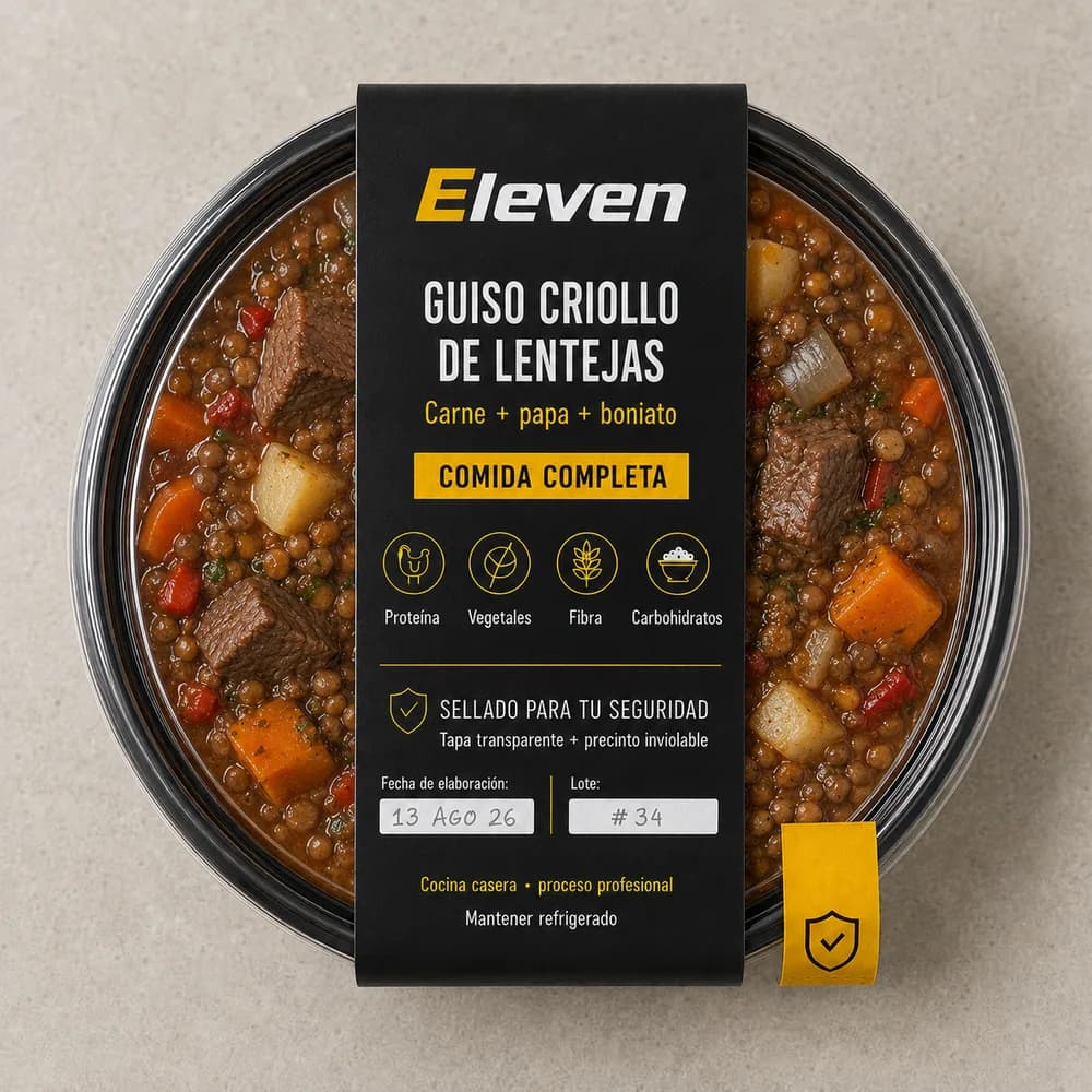 Guiso criollo de lentejas